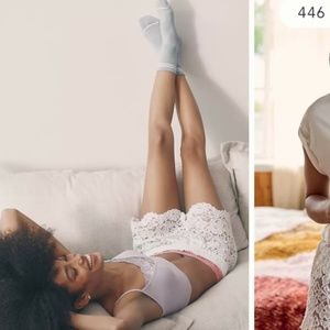 Anthropologie Lace Sheer Lace boxer Short Snaps White Small boho Femme